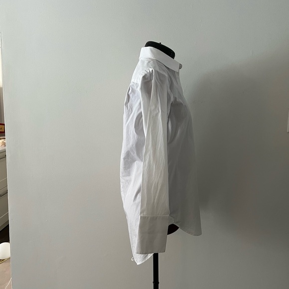 Adam Lippes Womens Stitch Embroidered Button Down Shirt White 2 - Picture 6 of 8